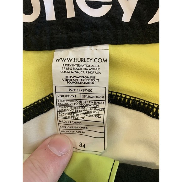HURLEY PHANTOM BOARDSHORTS MULTICOLOR SWIM SUIT MENS SIZE 34 - Picture 3 of 7